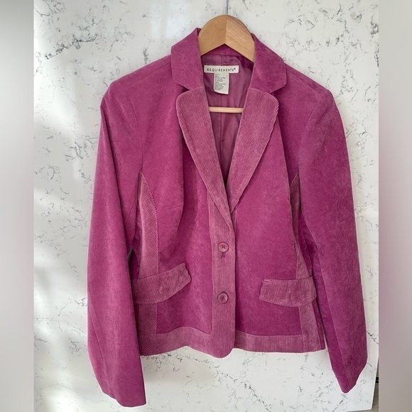 Requirements Jackets & Blazers - Requirements Pink Corduroy Jacket Women Small
